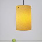 Vintage Hanglamp Polyester Sugar Tube Geel Suiker ‘60 Brass thumbnail 2