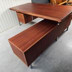 Vintage Directie Bureau Hoek Mahoni thumbnail 15