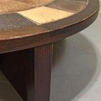 Vintage Deens Design Brutalist Salontafel, Tue Poulsen, Rond thumbnail 4
