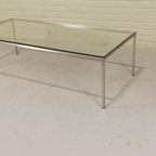 Vintage Postmodern Chroom En Glas Salontafel thumbnail 9