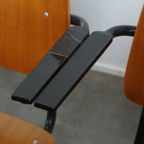 Set Van 8 Vintage Jaren ’60 Dutch Design Marko School/kantine/eetkamerstoelen Met Armleuningen thumbnail 17