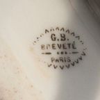 G.B. Breveté Franse Antieke Porseleinen Tafellamp thumbnail 11