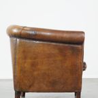 Clubfauteuil Gemaakt Van Schapenleer Met De Mooiste Kleuren En Een Prachtig Patina thumbnail 4
