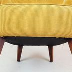 Vintage Artifort Theo Ruth Fauteuil Geel Nieuw Gestoffeerd thumbnail 6