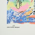 Offset Litho Naar Jean-Michel Basquiat Fishing 92/100 Abstracte Kunstdruk thumbnail 7