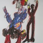 Jan Sierhuis Litho Spaanse Dans 2006 Expressionisme Vintage thumbnail 4