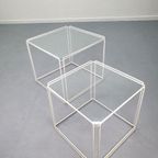 Max Sauze Bijzettafel. Vintage Salontafel 'isocele' Wit. thumbnail 10
