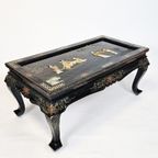 Chinese Lak- 'Coffee Table' - Handwerk - Verguld - Parelmoer - China - 3E Helft 20E Eeuw thumbnail 4
