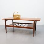 Vintage Salontafel Omkeerbaar Blad Teak thumbnail 4