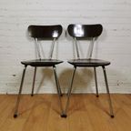 Vintage Formica Keukenstoelen Eetkamerstoelen Jaren 60 thumbnail 2