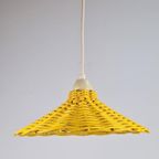 Vintage Riet Rotan Geel Hanglamp Scandinavisch ’60 Boho Lamp thumbnail 8