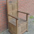 Antieke Eiken Bakstoel thumbnail 2