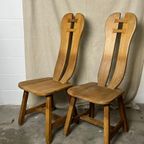 Set Vintage Brutalistische De Puydt Stoelen thumbnail 2