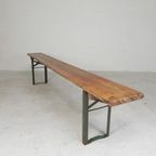 Klapbank, Bank Inklapbaar Voor Terras, 220 Cm Lang, Jaren 60 thumbnail 9