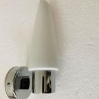 Massive Jaren 80 Badkamer Wandlamp Met Glazen Cone Kap thumbnail 2