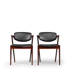 Reupholstered Rosewood Z-chair : No. 42 By Kai Kristiansen 1960s, Set Of 2 thumbnail 3