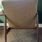 Vintage Fauteuil Teak Velours thumbnail 5