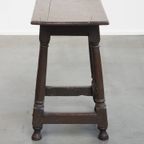 Charmante, Grote Antieke Engelse Bijzettafel/ Stool Met Een Prachtig Patina thumbnail 3