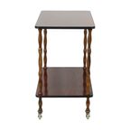 Vintage Franse Bar Trolley Formica Eik Serveerwagen Jaren 60 Design thumbnail 7