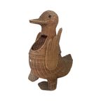 Olivier Cajan - Duck Shaped Laundry Or Newspaper Basket - Wicker / Ratan - 1970’S thumbnail 3