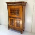 Antieke Biedermeier Secretaire Ladekast Klepkast thumbnail 4
