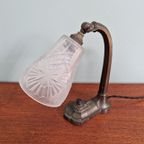 Art Deco Lamp In Geperst Gesatineerd Gegoten Glas, 1920-30S thumbnail 7