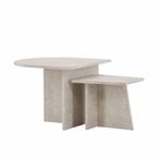 Eves Salontafel Set - 60 X 60 Cm - Beige Marmerlook thumbnail 8