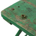 Unieke Groene Industriële Werkbank Werktafel Hout Metaal 160Cm thumbnail 3