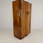 Prachtige Engelse Art Deco-Kast Van Wortelnotenhout – Jaren 30 thumbnail 8