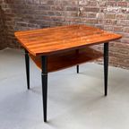 Vintage Hoogglanzende Houten Cocktailtafel, Salontafel Jaren 60, Mid Century Bijzettafel. thumbnail 9