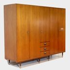 Grote 5-deurs Vintage Design Kledingkast In Teak, Jaren 60 thumbnail 5