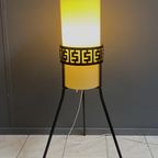 Tripod Floor Lamp 1960S White Shade And Black Metal Frame thumbnail 2