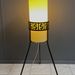 Tripod Floor Lamp 1960S White Shade And Black Metal Frame