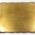 Vintage Florentijns Dienblad Donkerblauw Goud thumbnail 4