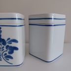 Viana Do Castelo. Portugees Keramiek. Handgeschilderde Voorraadpotten. 50-60 Blauw-wit thumbnail 7