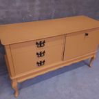 Vintage Zalm Kleur Dressoir Tv Kast Hollywood Regency Style thumbnail 3