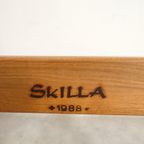 2 Oak Armchairs In Cognac Leather thumbnail 9