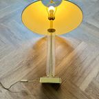 Glasstube & Brass Hollywood Regency Lamp thumbnail 17