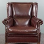 Comfortabele Schapenleren Fauteuil/ Armchair In Een Mooie Warme Kleur thumbnail 3