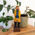 Houten Kapiteins/vissersbeeldje, Handgemaakt In De Jaren '60 thumbnail 9