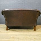 Vintage Leather 2-Seater Sofa In Dark Brown thumbnail 9