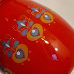 Vintage Rood Emaille Hangpot Frans Emaille Pot thumbnail 8