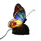 Tiffany Stijl - Vlinder - Tafellamp - Glas-in Lood - 3e Kwart 20e Eeuw thumbnail 2