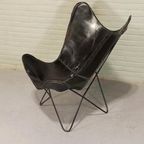 Zwarte Leer Vliender Fauteuil Stoel thumbnail 12