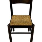 Set Van 4 Donkerbruine Houten Stoelen Jaren 70 Minimalist thumbnail 25