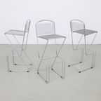 3x Postmoderne Barkruk Chrome, 1980s thumbnail 6