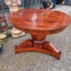 Antieke Klassieke Half Hoge Salontafel, Bijzettafel thumbnail 4