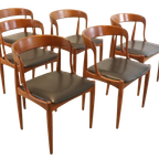 Set Van 6 Johannes Andersen Voor Uldum Stoelen Vintage Eetkamerstoelen thumbnail 15