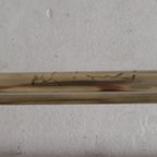 Messing Art Deco Wandkapstok, 136 Cm Breed thumbnail 3