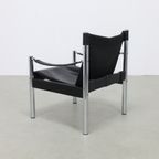 Lounge Chair In Leather And Chrome By Johanson Design Sweden, 1970S thumbnail 6